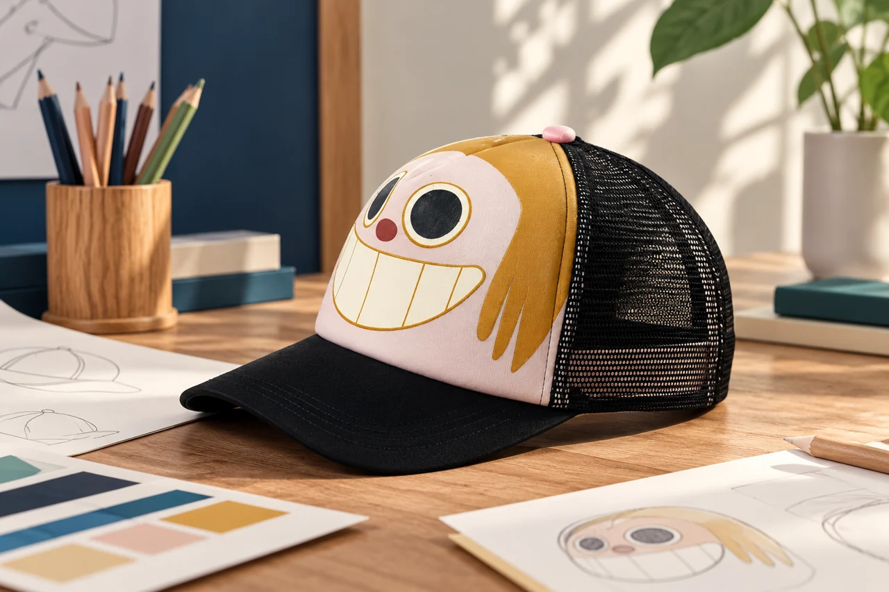 A clean presentation keeps the cap and its version-specific artwork references easy to distinguish.