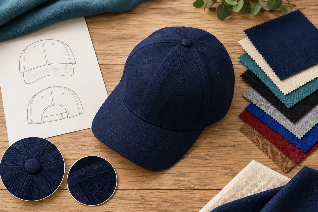 Fabric and drawing references connect the chosen silhouette with the material brief.