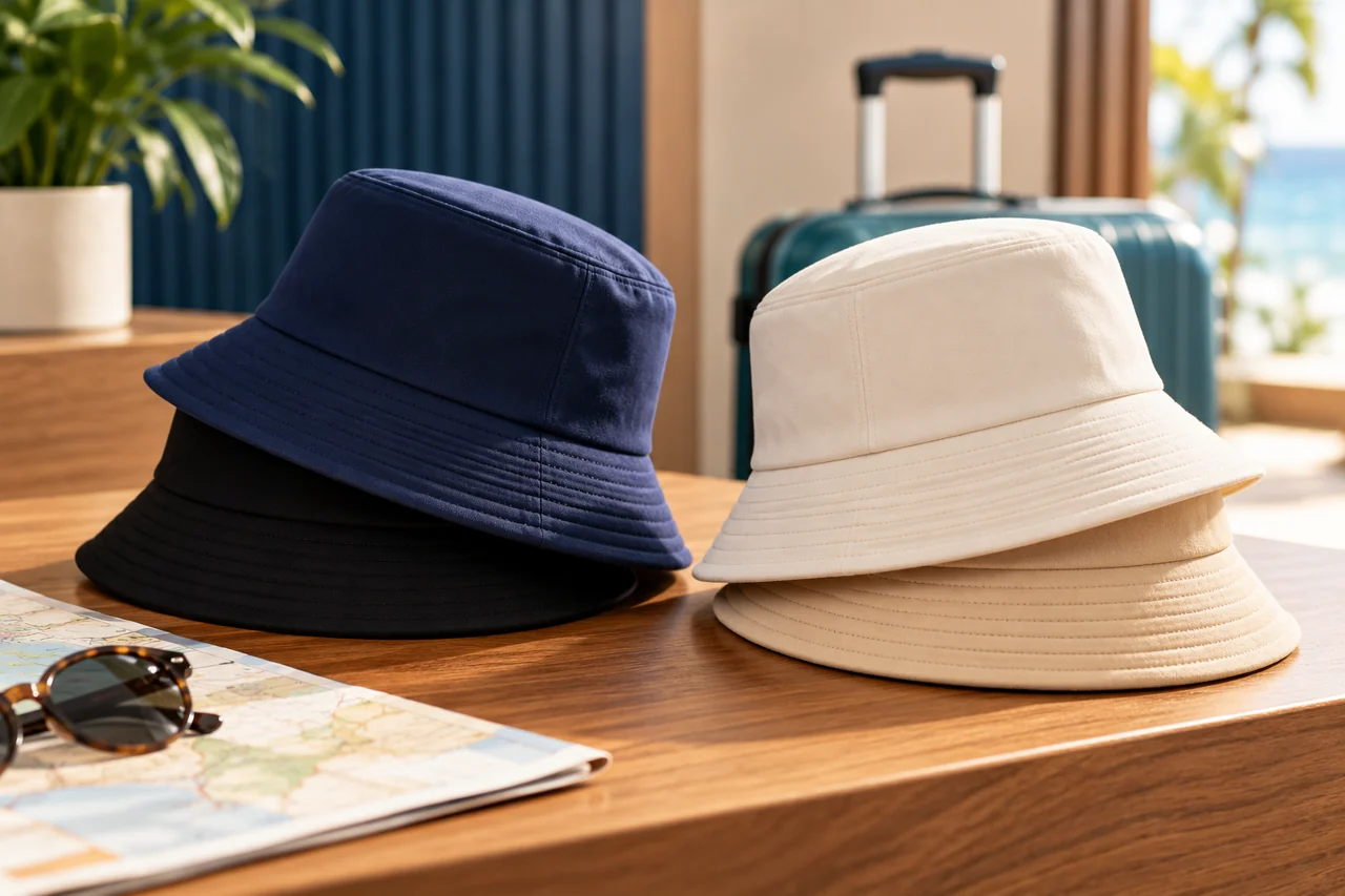Separate travel-hat colour groups illustrate a deliberate receiving and allocation plan.