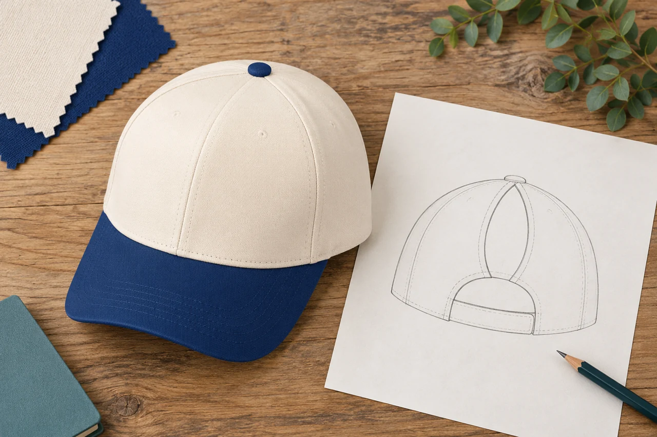 A rear-opening sketch can sit beside the front-profile reference and material notes.