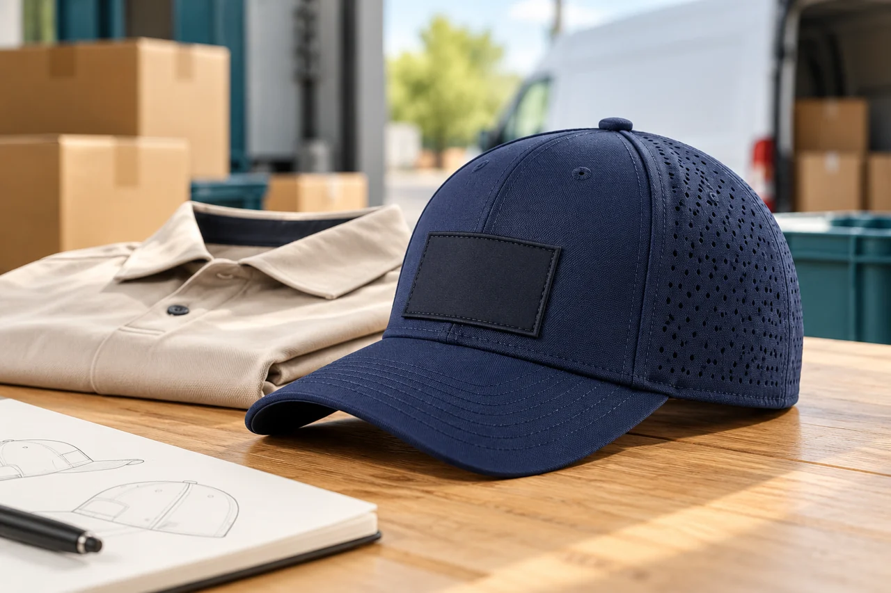 A cap and work-shirt setting helps review the finished uniform combination.