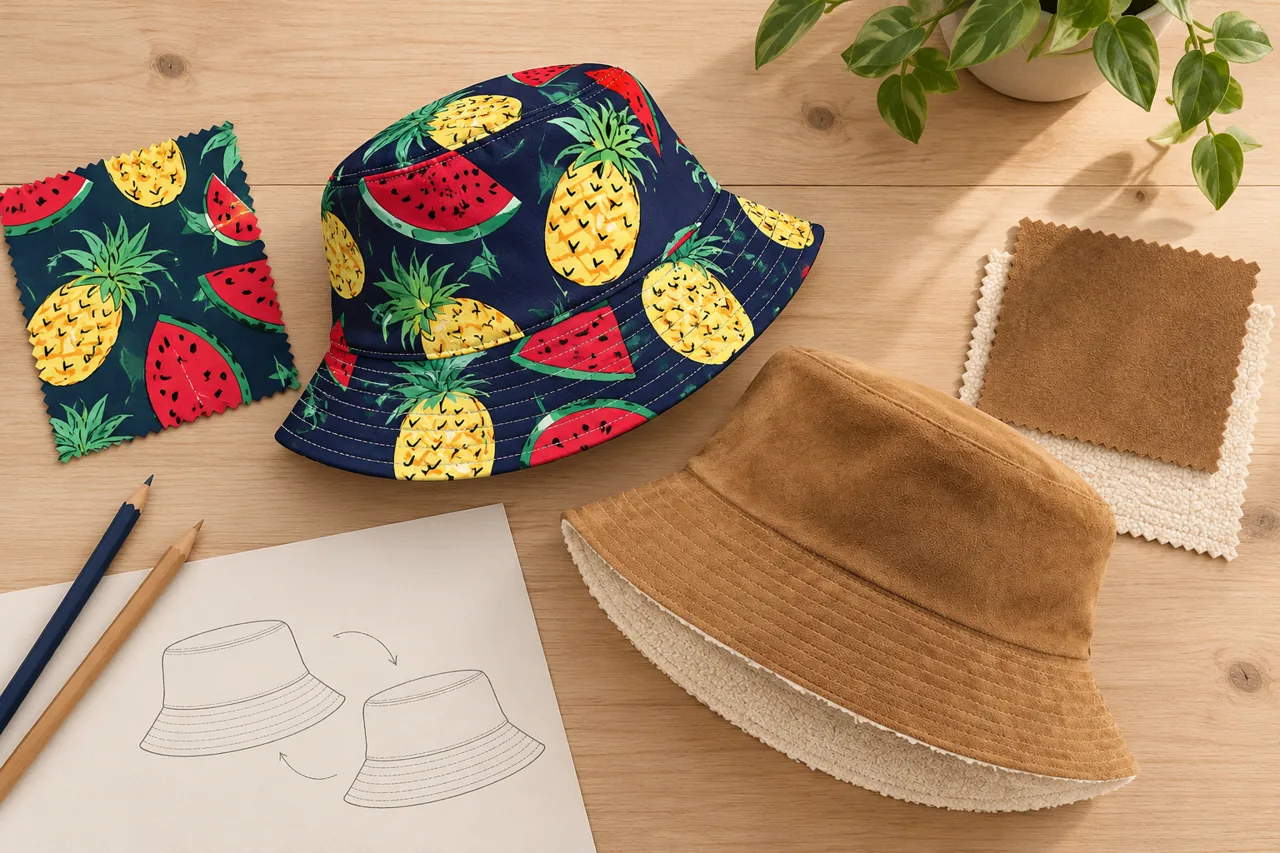 Separate artwork and fabric references keep both sides of the design identifiable.
