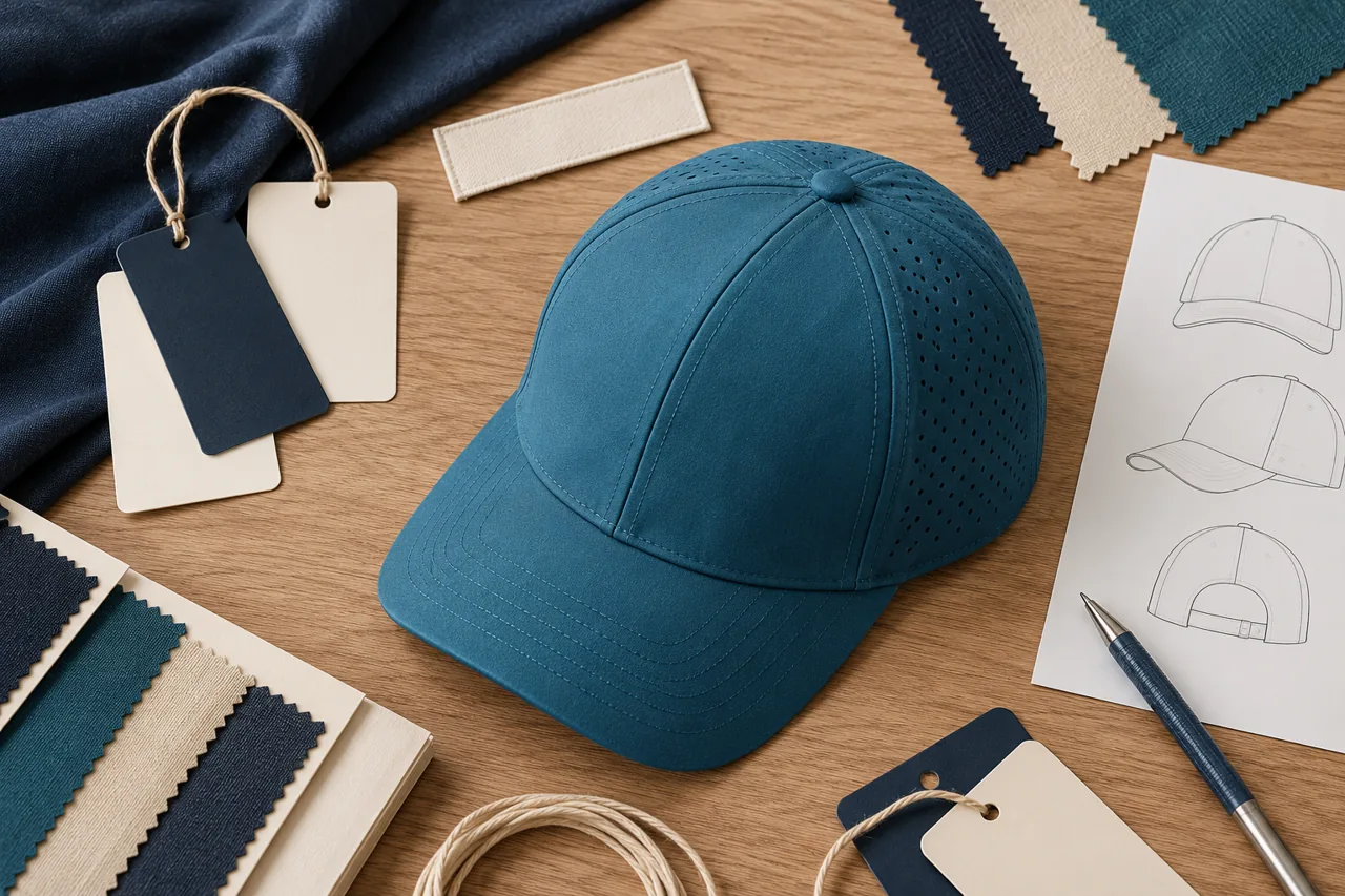 Blank label and tag components illustrate the parts of a complete branding brief.