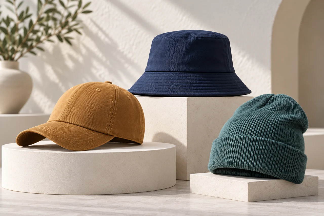 Separate presentations help compare the role of each hat in a range.