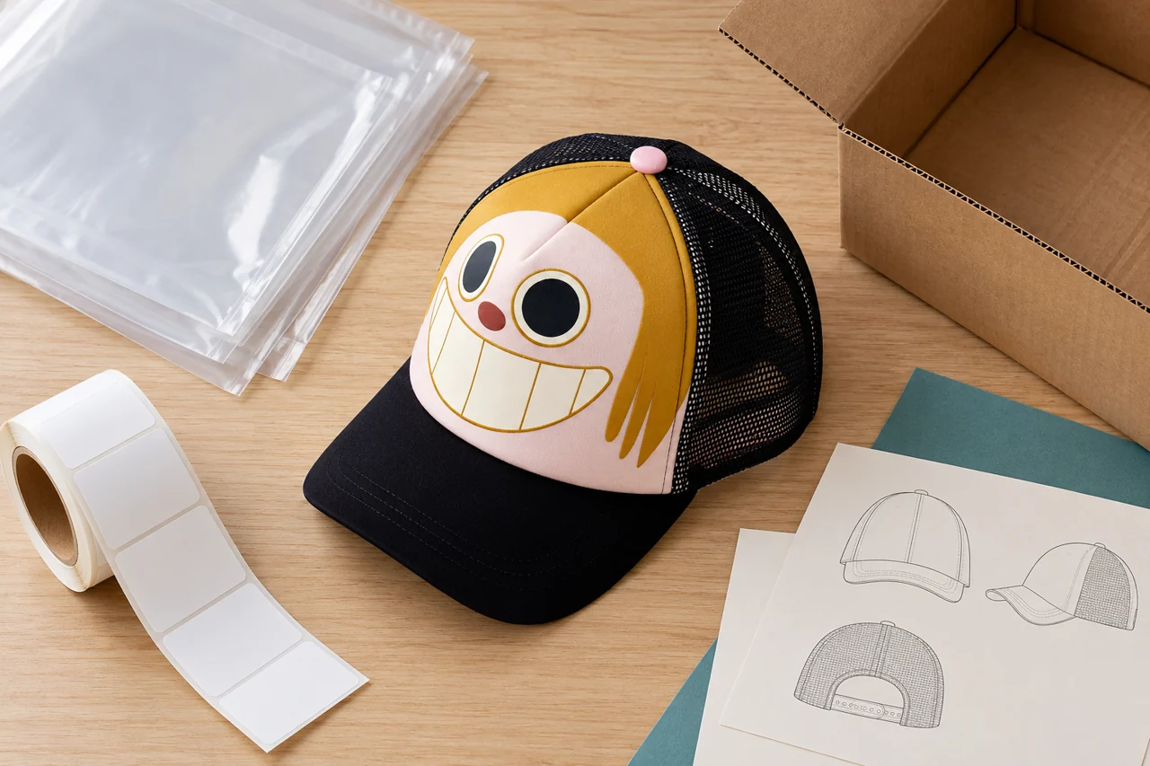 Blank identifiers and packing components help organise the version and receiving brief.
