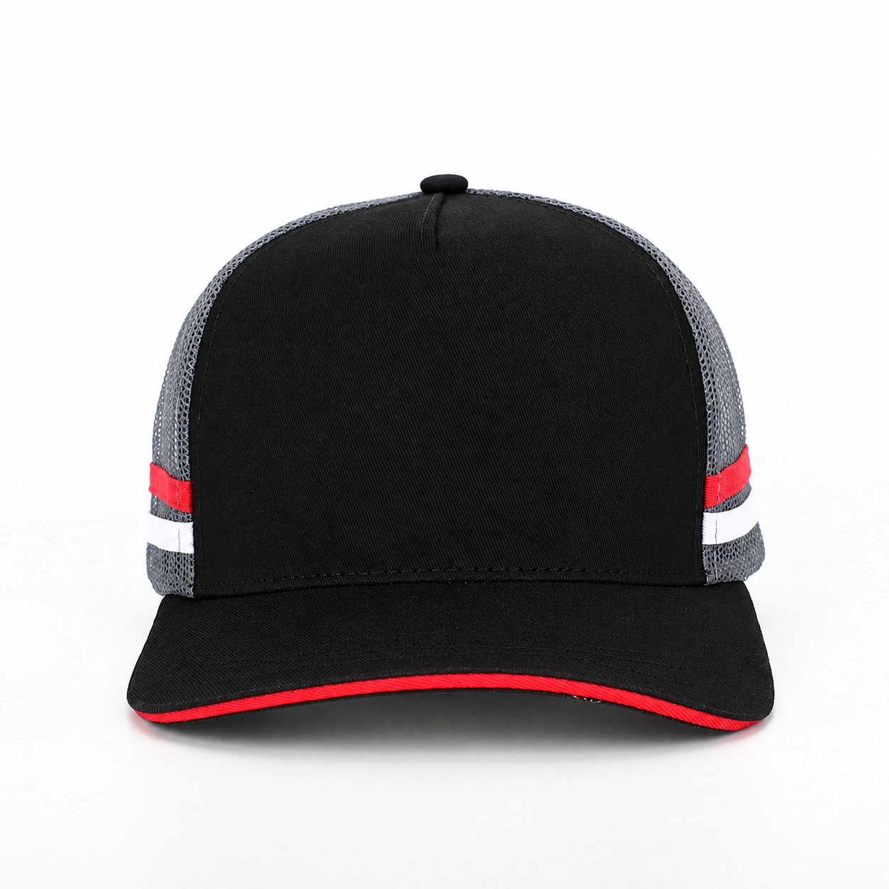 BSCI OEM High Quality Wholesale Custom Embroidery Logo Mens Outdoor 5 Panel Hat Cotton Wove Patch Mesh Trucker Cap Sports Gorras