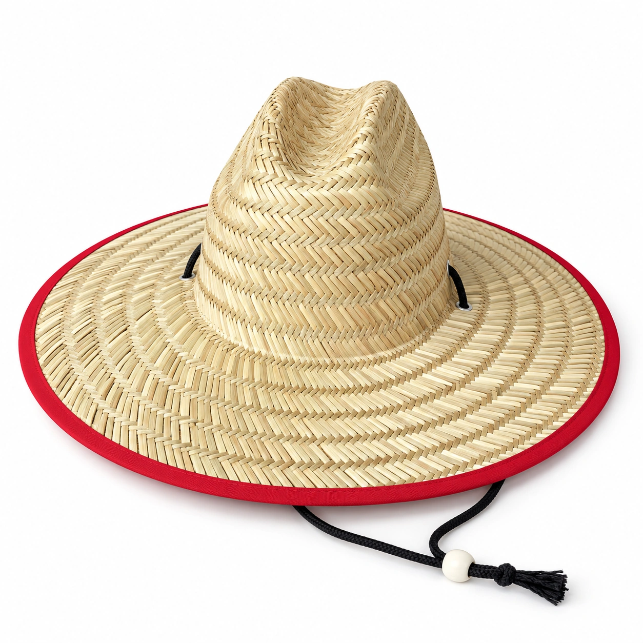 High Quality Custom Logo Summer Sun Lifeguard Straw Hat Under Fishing Printing Sombrero Beach Surf Lifeguard Mat Grass Hat